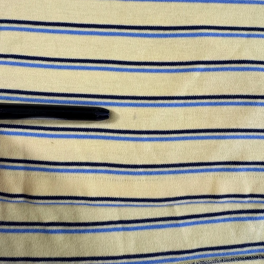 Polo Ralph Lauren Polo Shirt Mens XL Striped Cotton Classic Fit Yellow Vintage